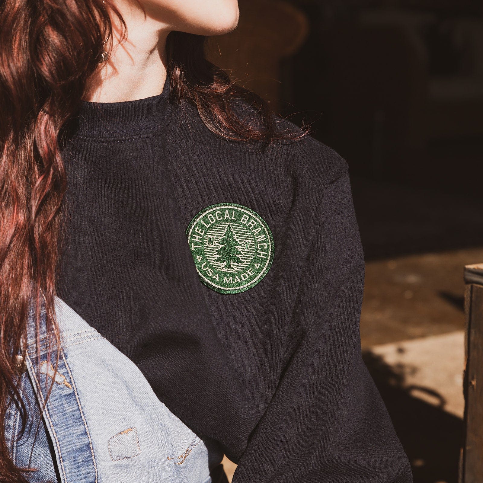 The Local Branch Sweatshirt New York Pine Tree Heavyweight Sweatshirt  - USA Made