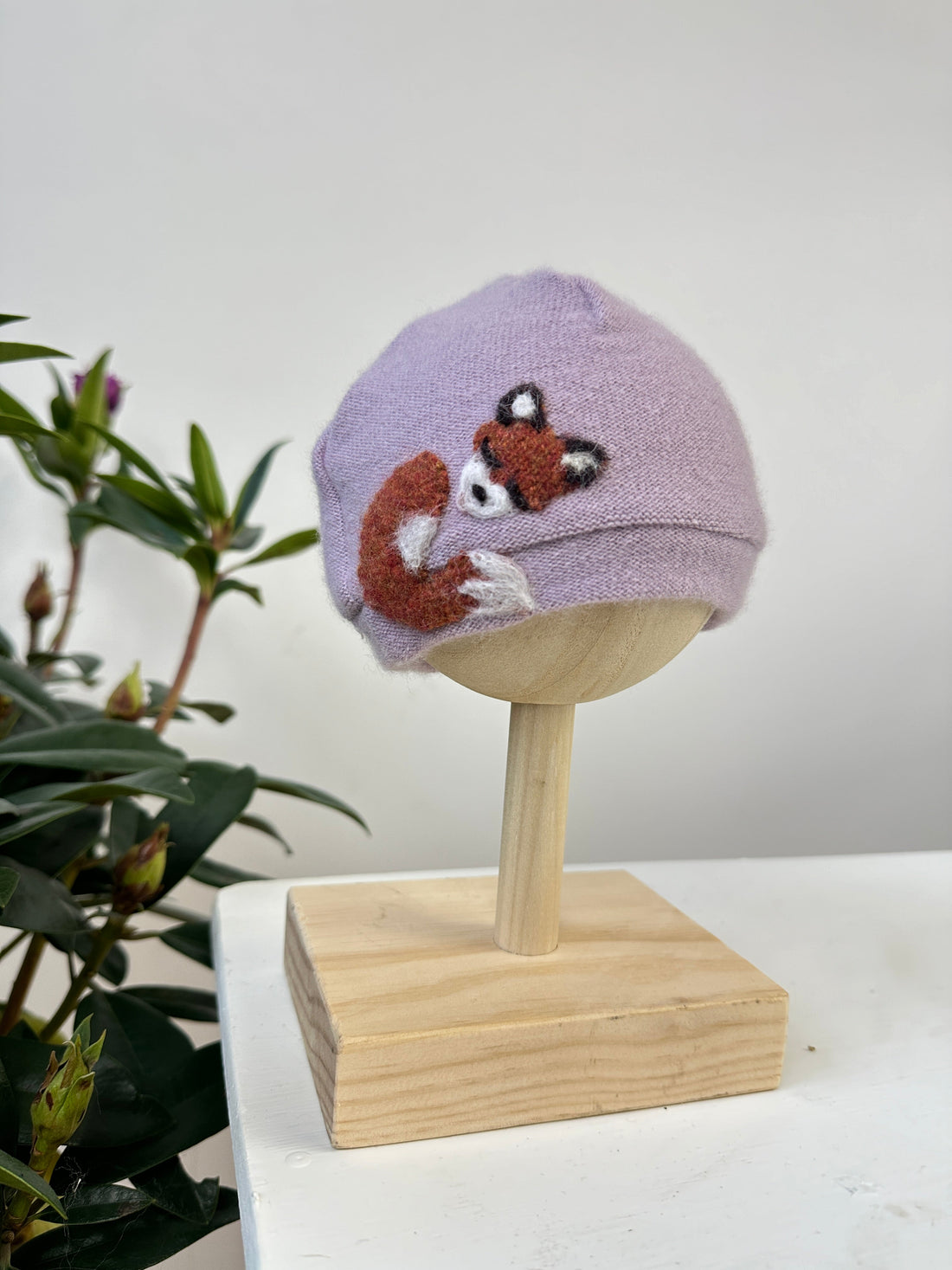 Sleeping Fox Cashmere Hat - Newborn - My American Goods