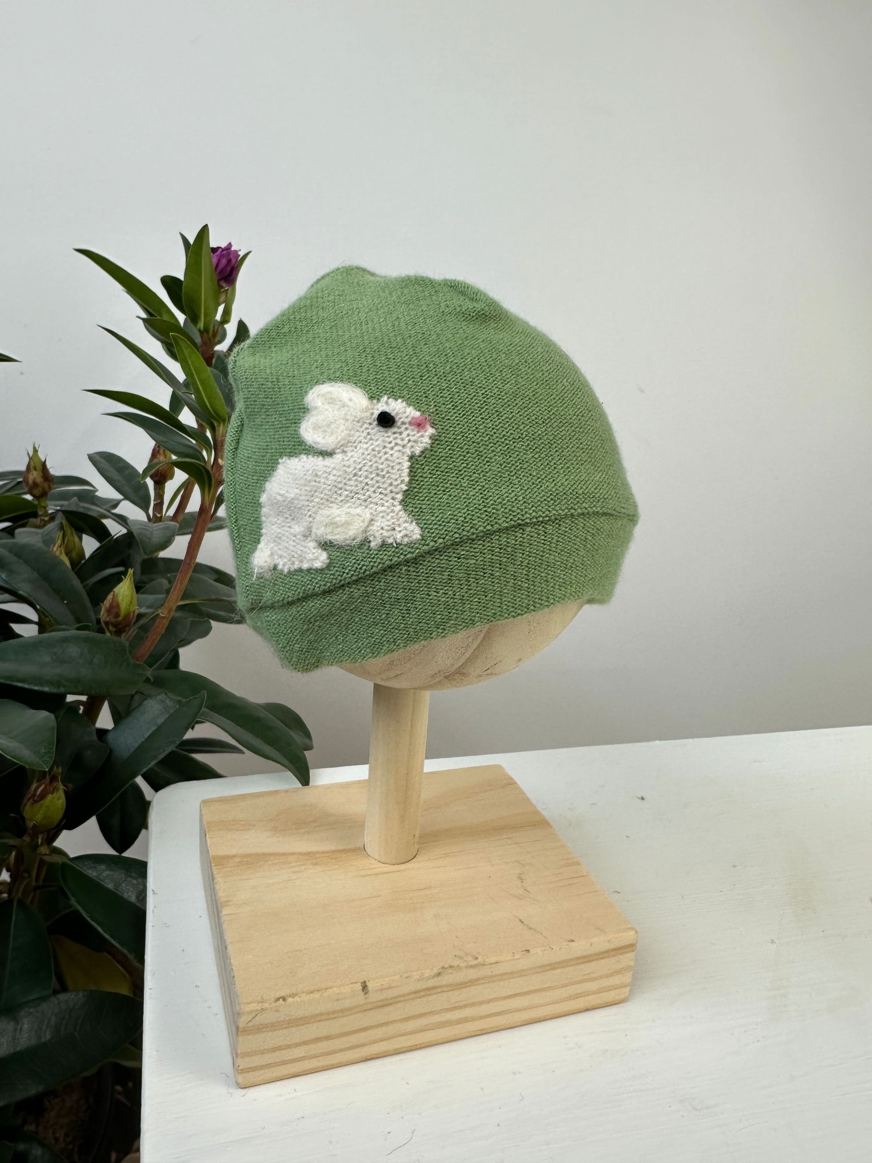 Ash &amp; Rose hat Red Bunny Cashmere Hat - Newborn