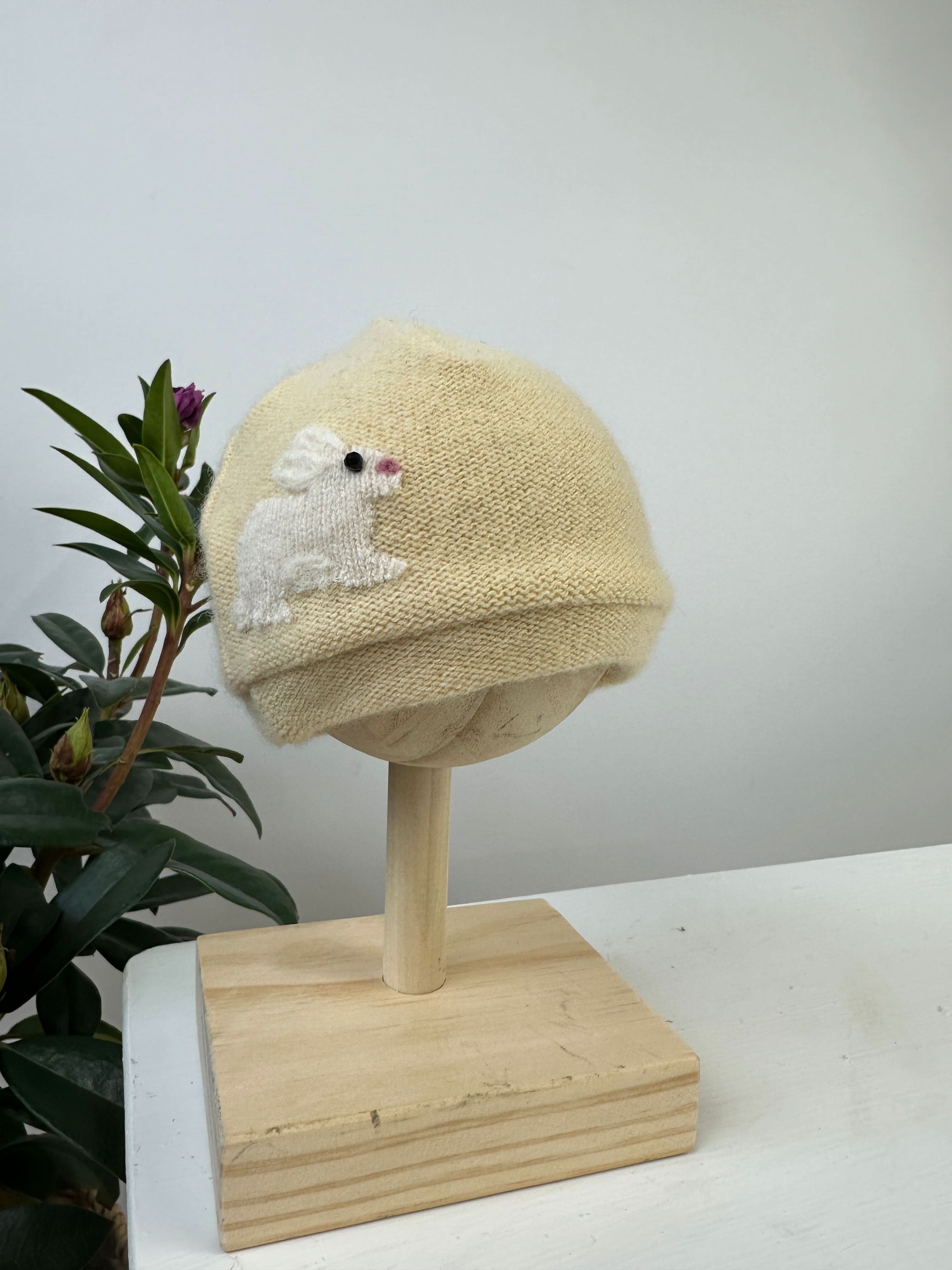 Ash &amp; Rose hat Red Bunny Cashmere Hat - Newborn