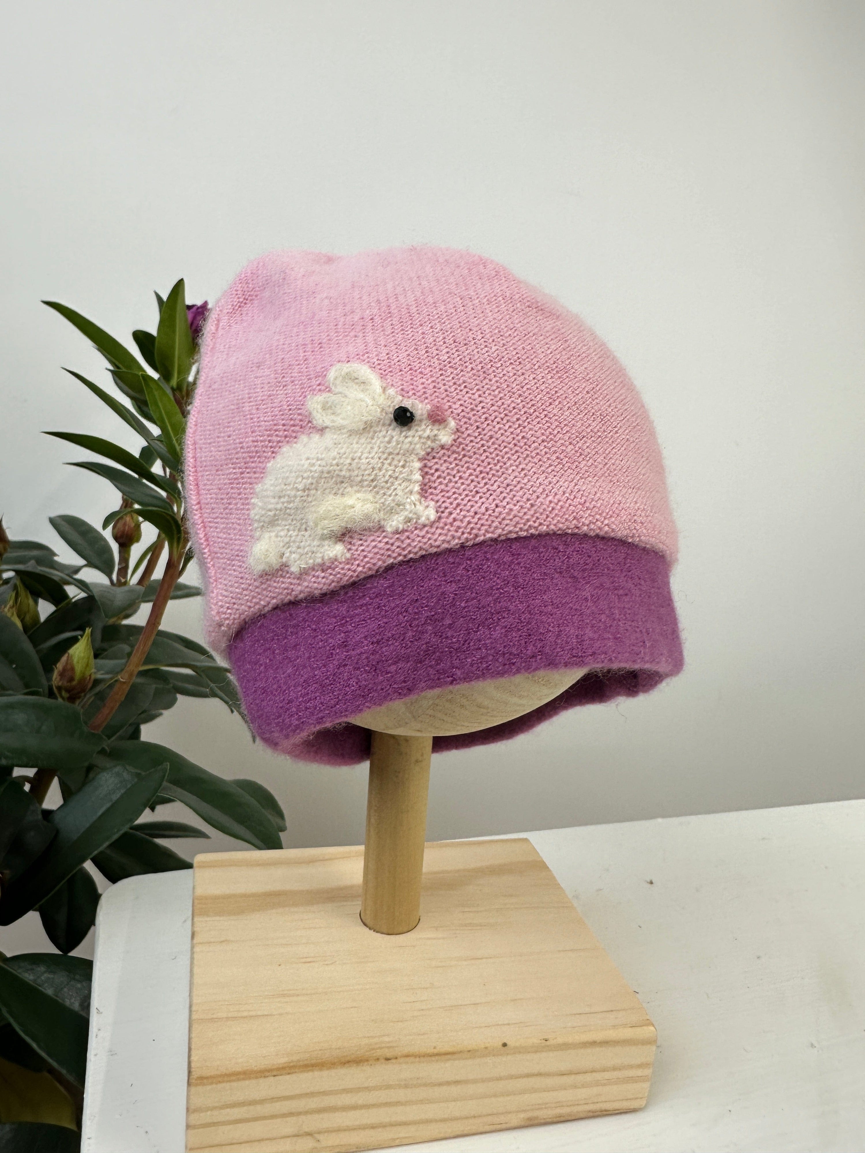 Ash &amp; Rose hat Plum Bunny Cashmere Hat - Baby