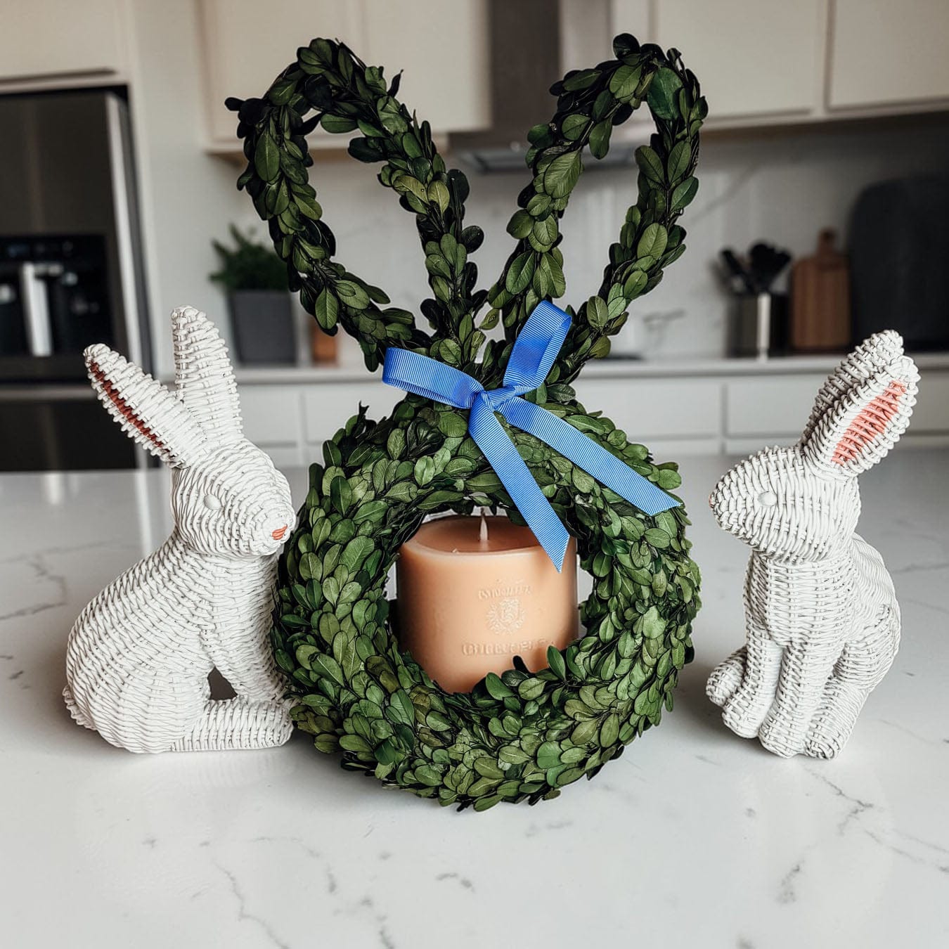 Gia Roma wreath Bunny Wreath Boxwood