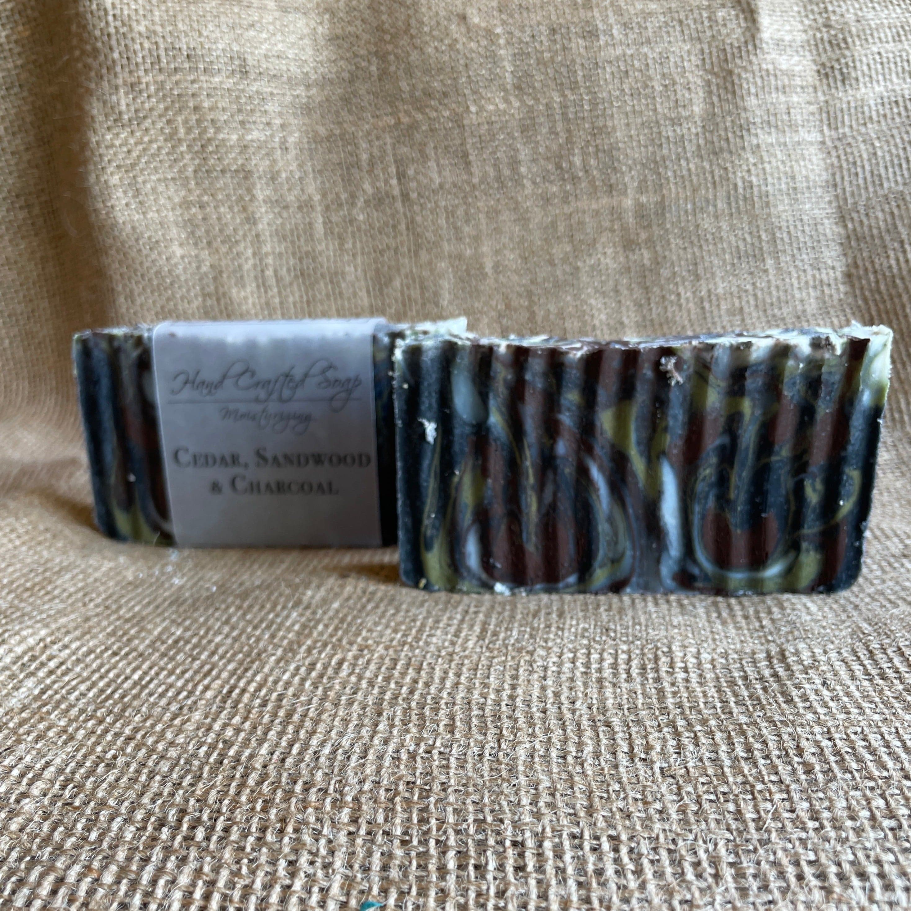 Creme de la Crop Hand Crafted Soap - Cedar, Sandalwood Charcoal