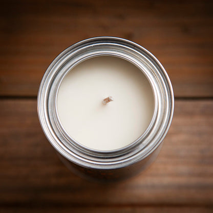 Leather &amp; Bourbon Soy Paint Can Candle