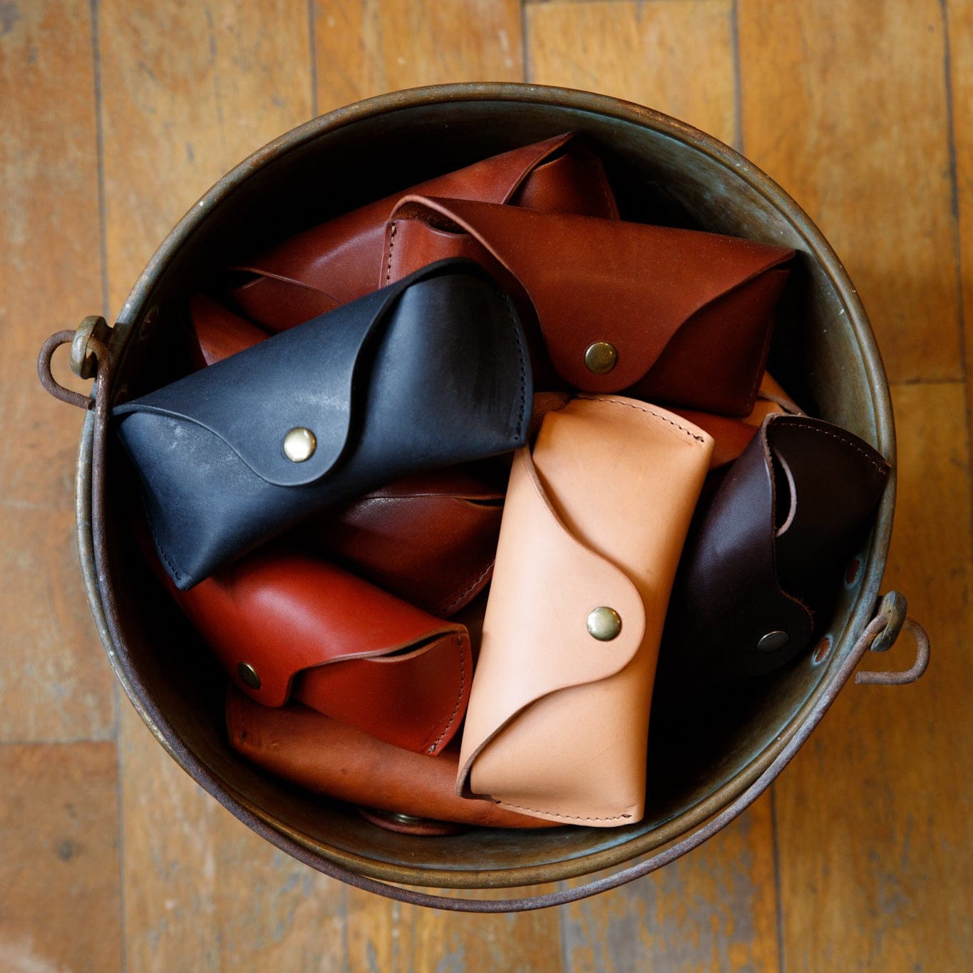 The Local Branch Leather Leather Glasses Case - USA Made
