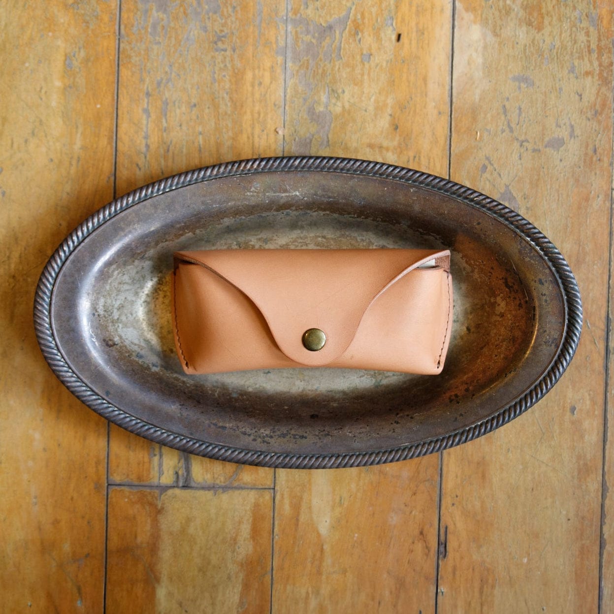 The Local Branch Leather Natural Leather Glasses Case - USA Made