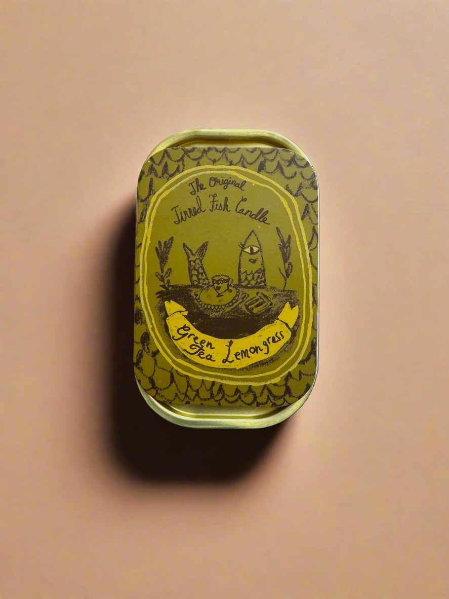 Tinned Fish Candle - Green Tea &amp; Lemongrass - My American Goods