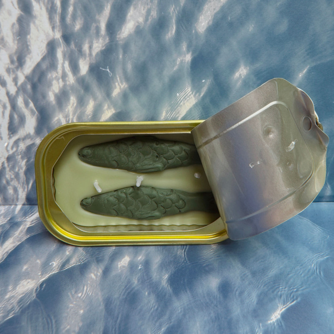 Tinned Candle Tinned Fish Candle - Green Tea &amp; Lemongrass