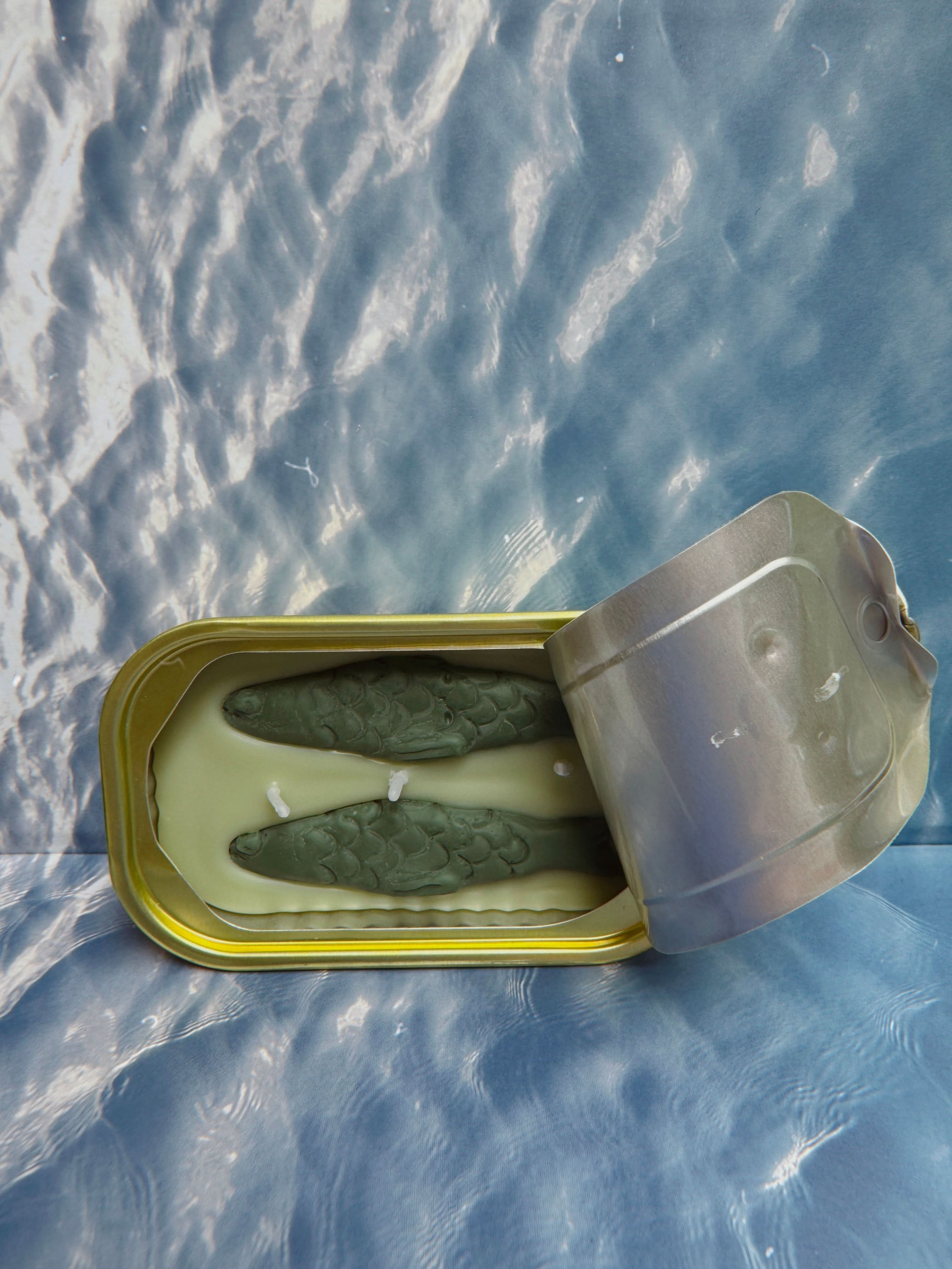 Tinned Candle Tinned Fish Candle - Green Tea &amp; Lemongrass