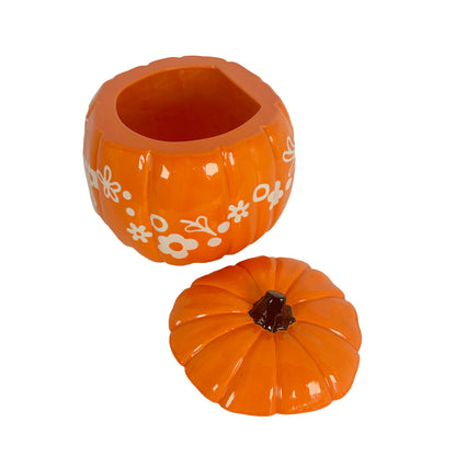 Crazy Daisy Pumpkin Jars in Tiki Orange