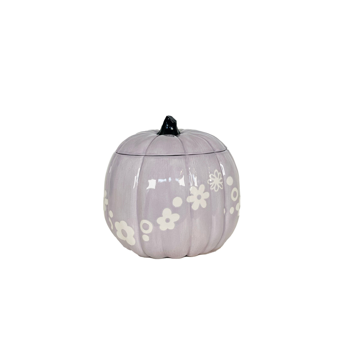 Crazy Daisy Pumpkin Jars in Light Lavender