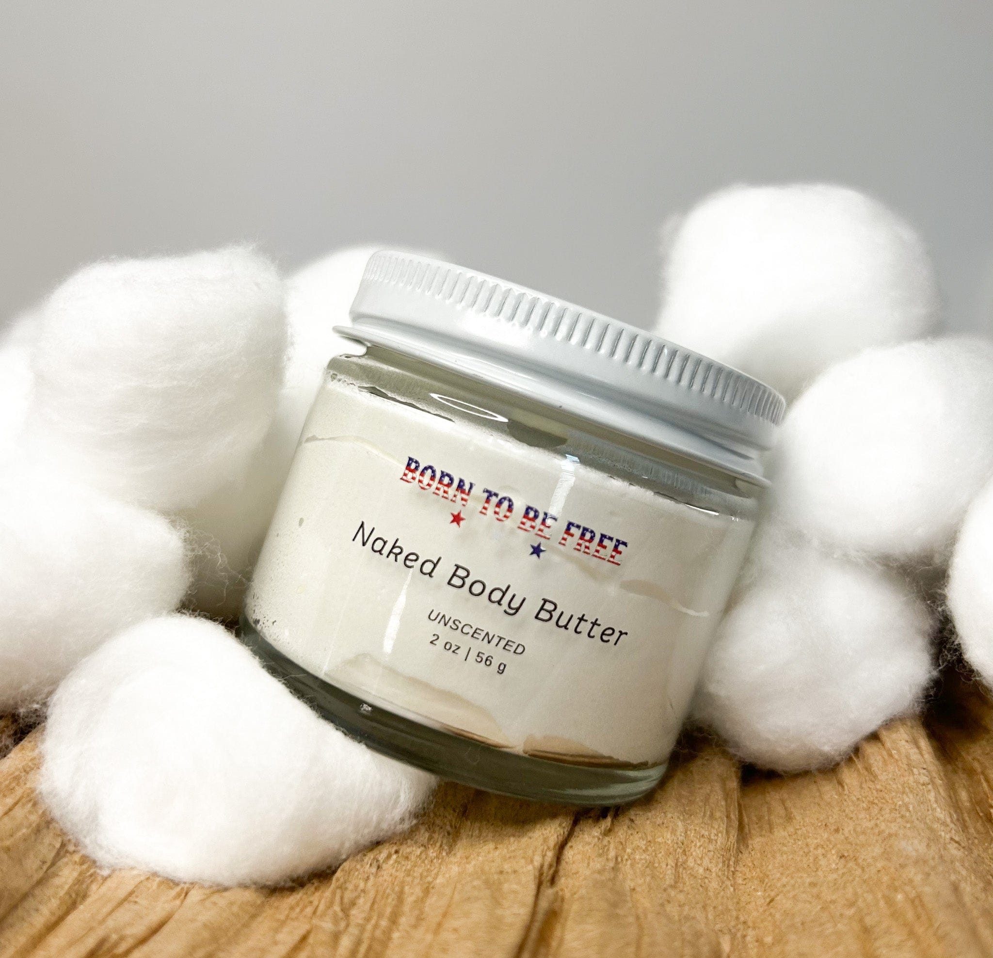 Born To Be Free Body Butter 2 oz Glass Jar Naked Body Butter