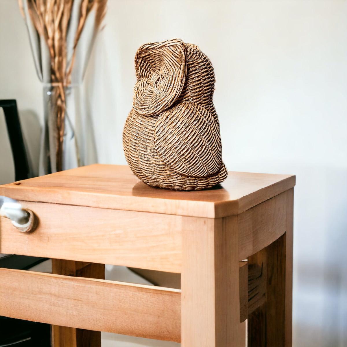 Gia Roma Basket Weave Statue Owl Statue