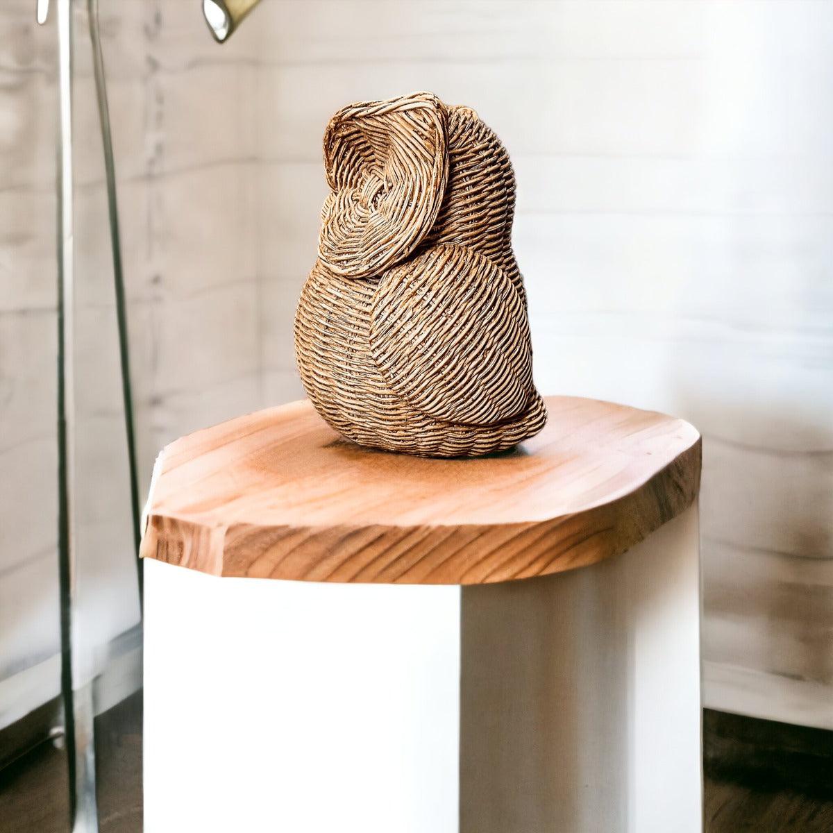 Gia Roma Basket Weave Statue Owl Statue