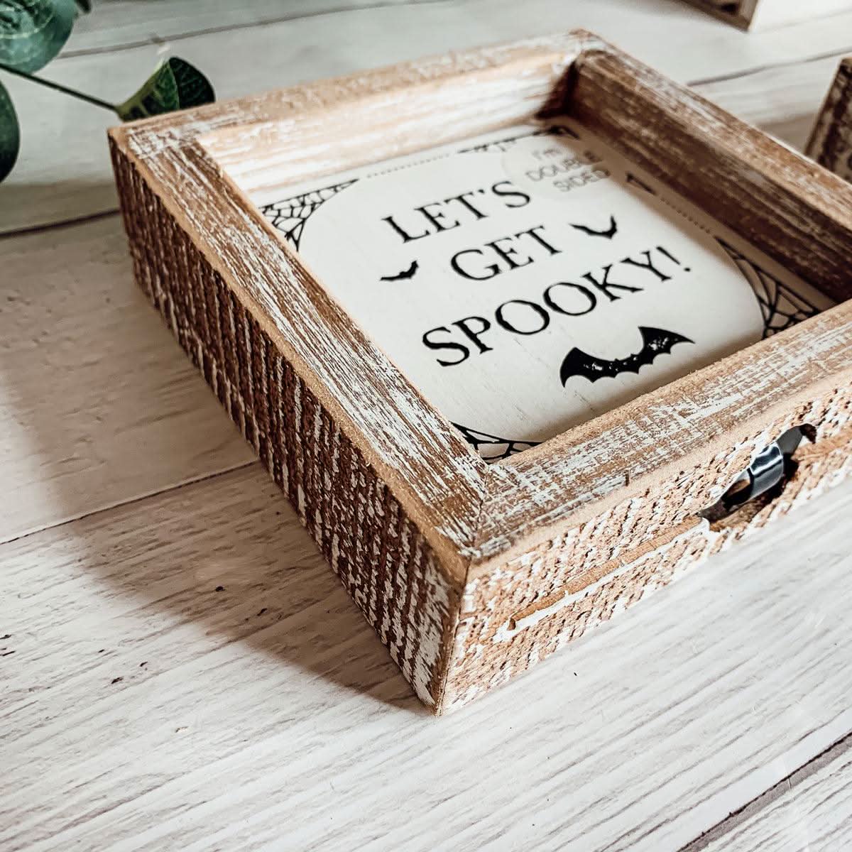 Gia Roma Halloween Sign Pumpkin + Spooky | Double-Sided
