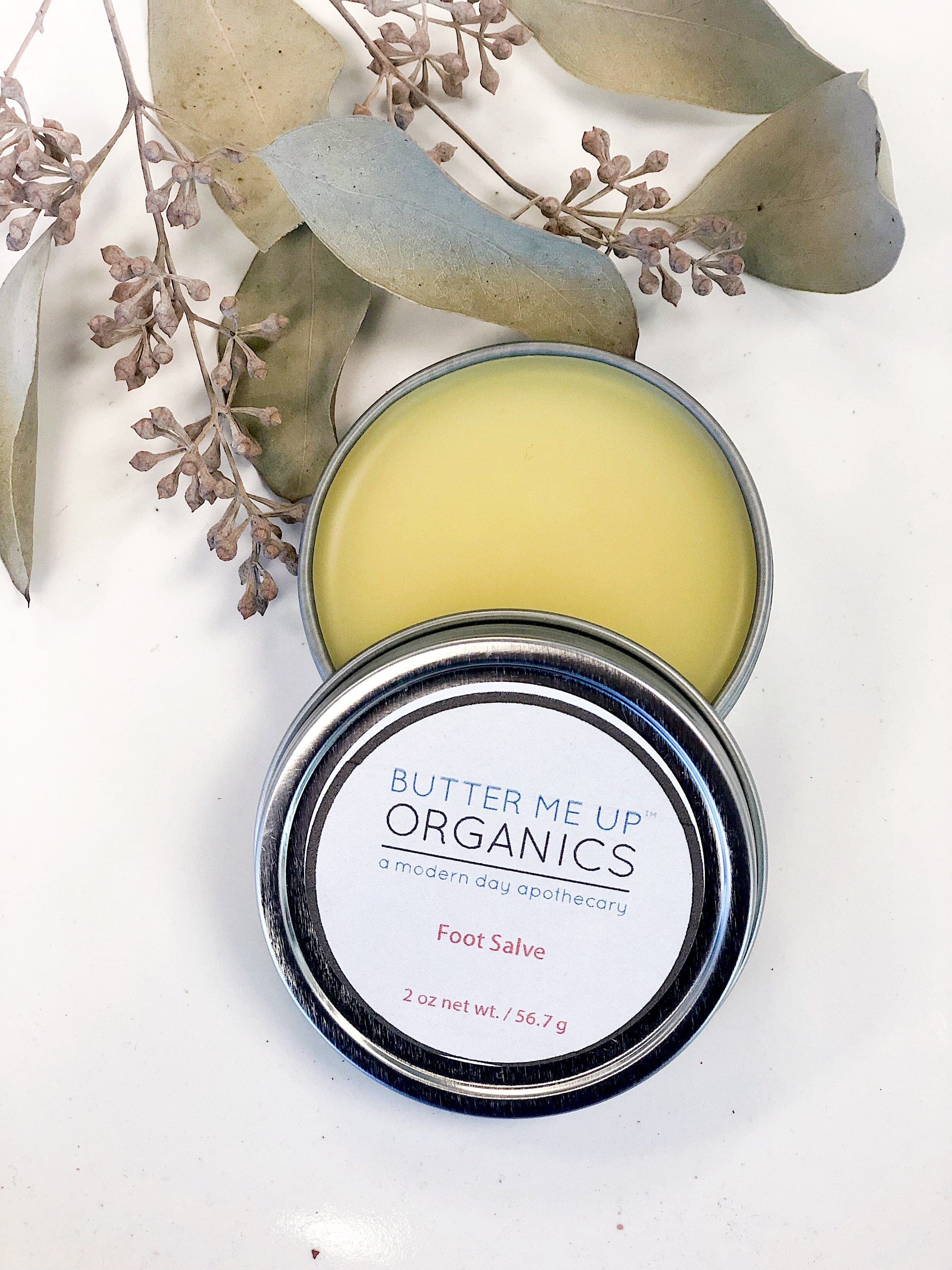 Butter Me Up Organics Body Foot Salve/ Dry Cracked Feet / Heel Salve / Foot Butter
