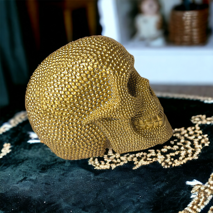 Resin Skull Gold - My American Goods