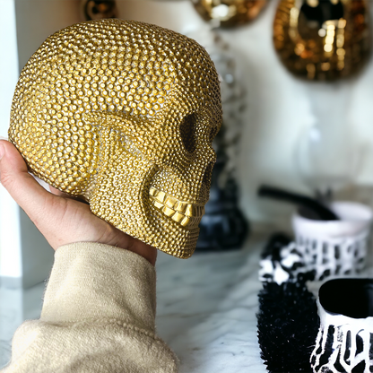 Resin Skull Gold - My American Goods