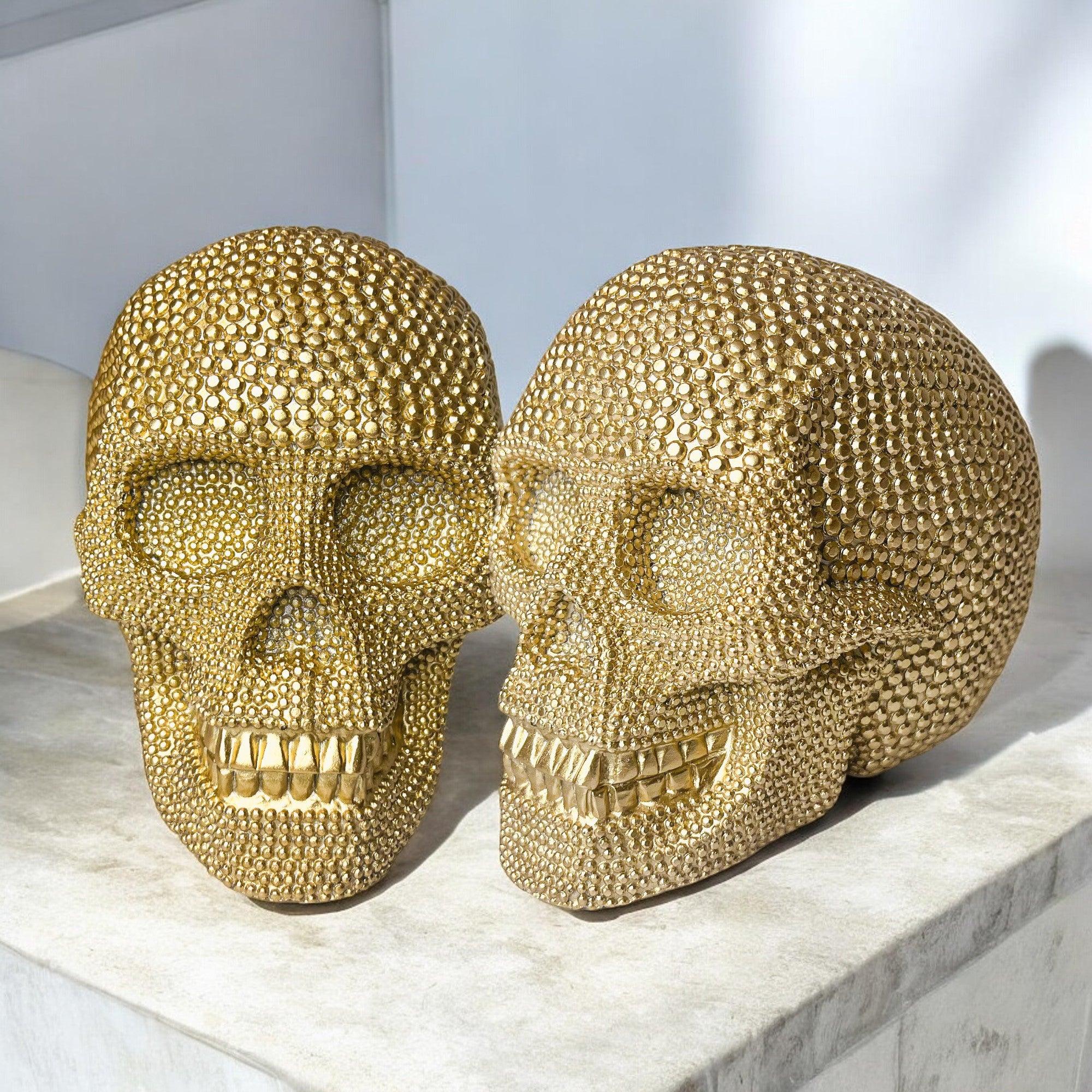 Resin Skull Gold - My American Goods