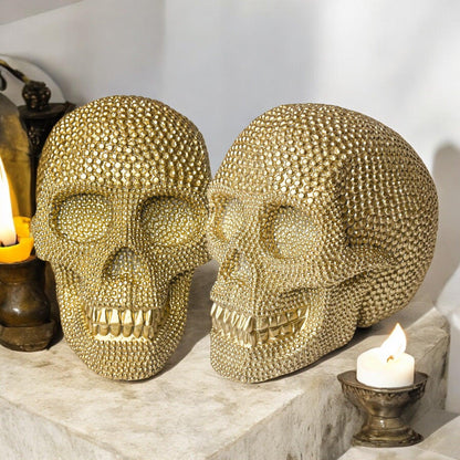 Resin Skull Gold - My American Goods