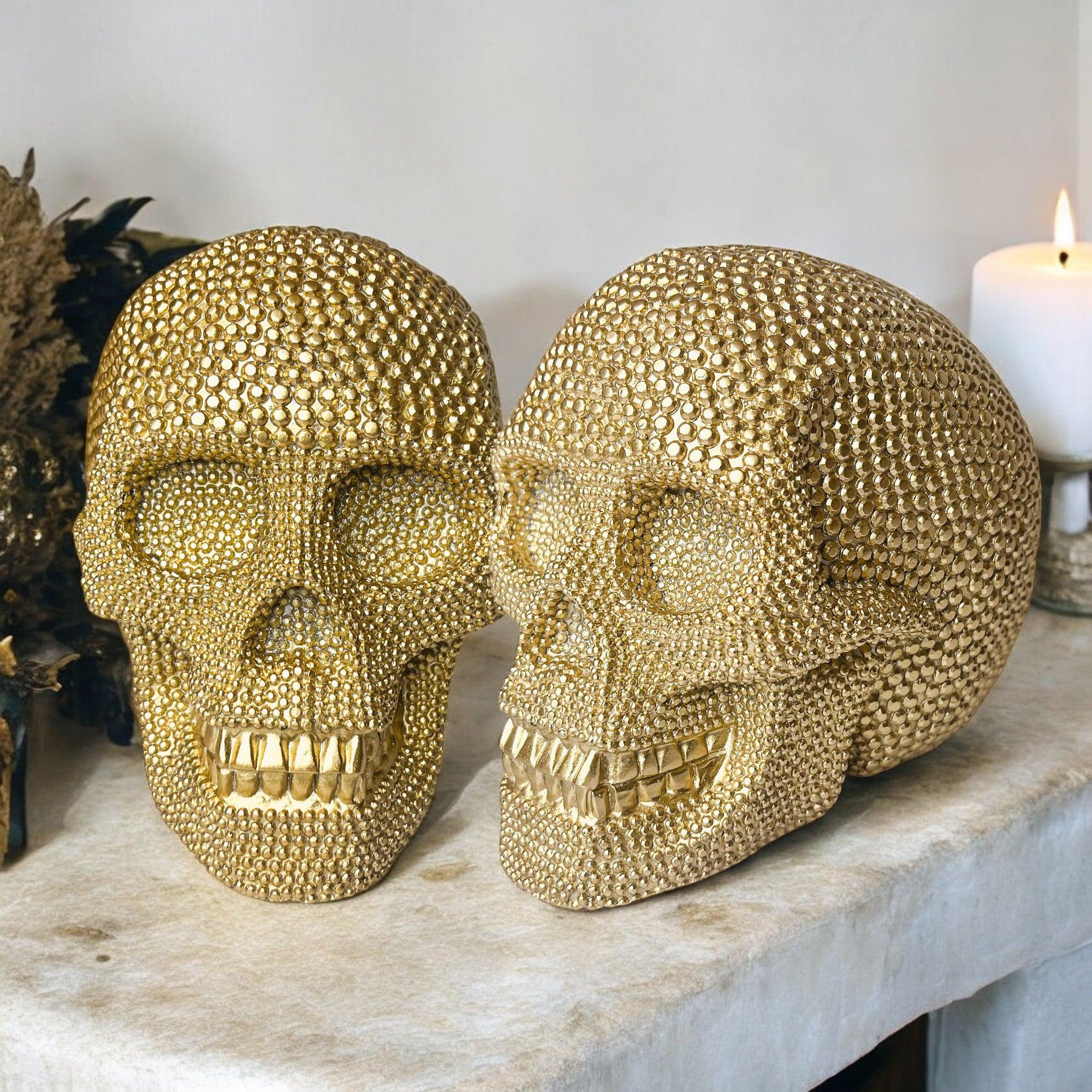 Resin Skull Gold - My American Goods