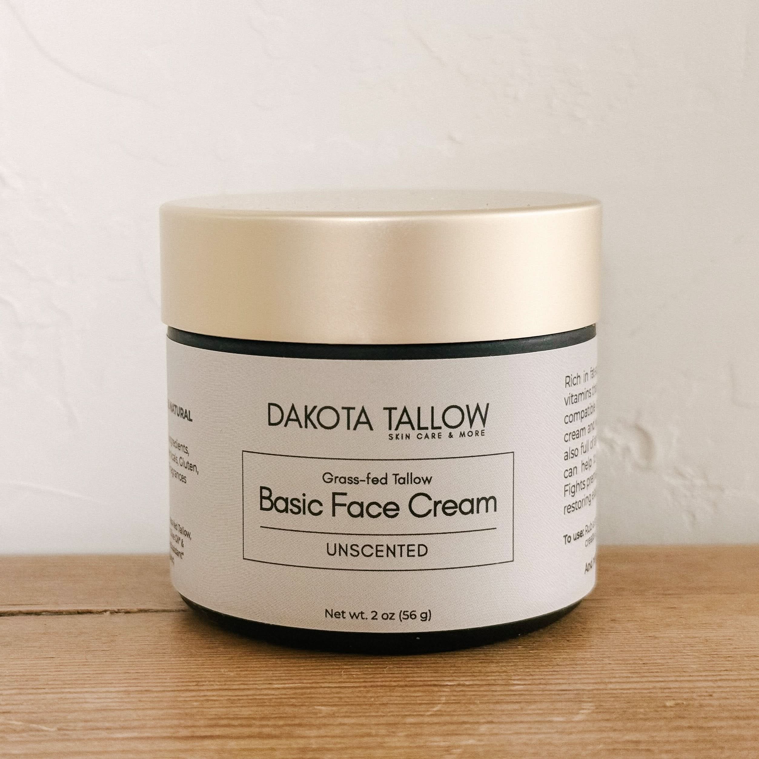 Dakota Tallow Facial Line Dakota Tallow Basic Facial Cream | Unscented