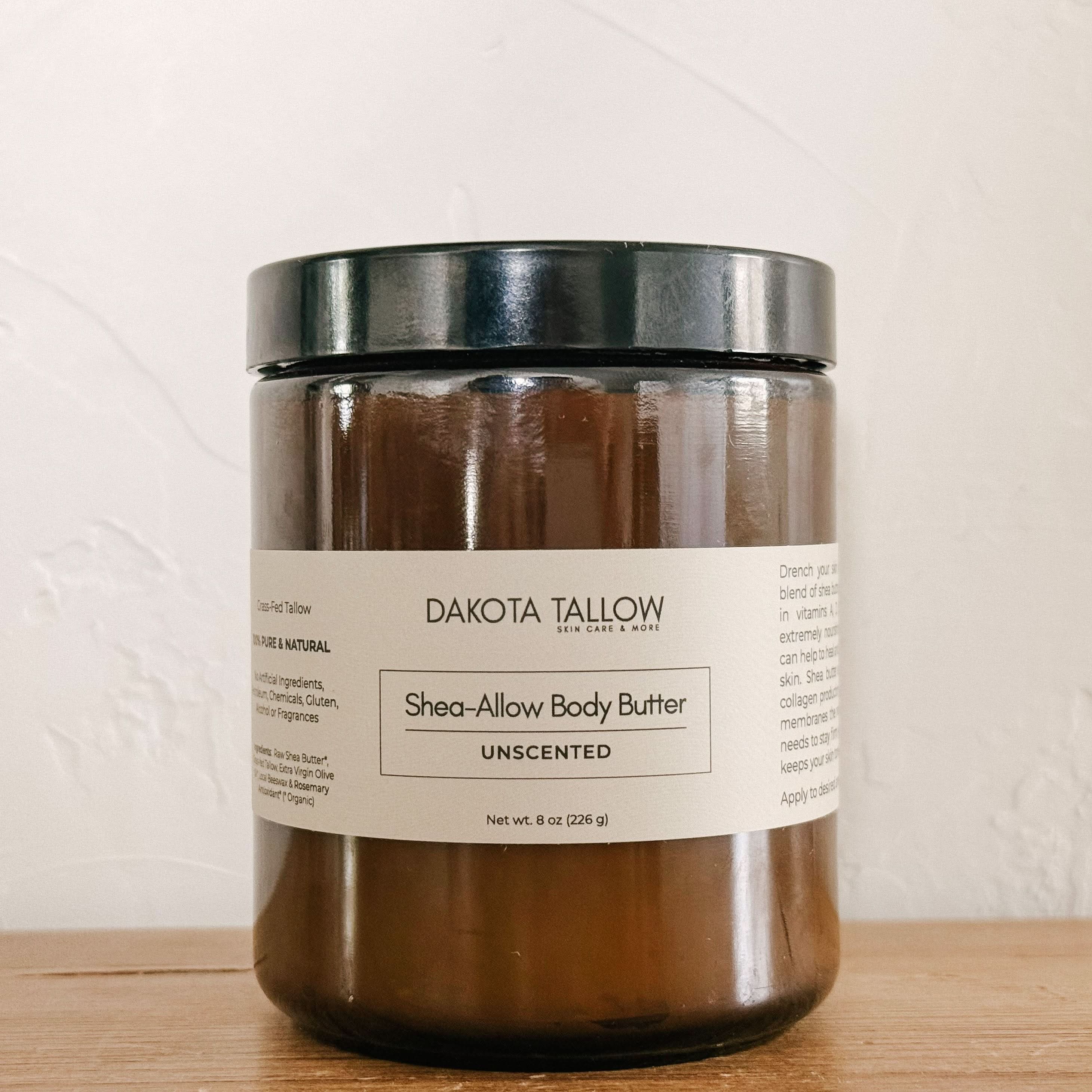 Dakota Tallow Body 8oz / Unscented Dakota Tallow Shea-Allow Body Butter