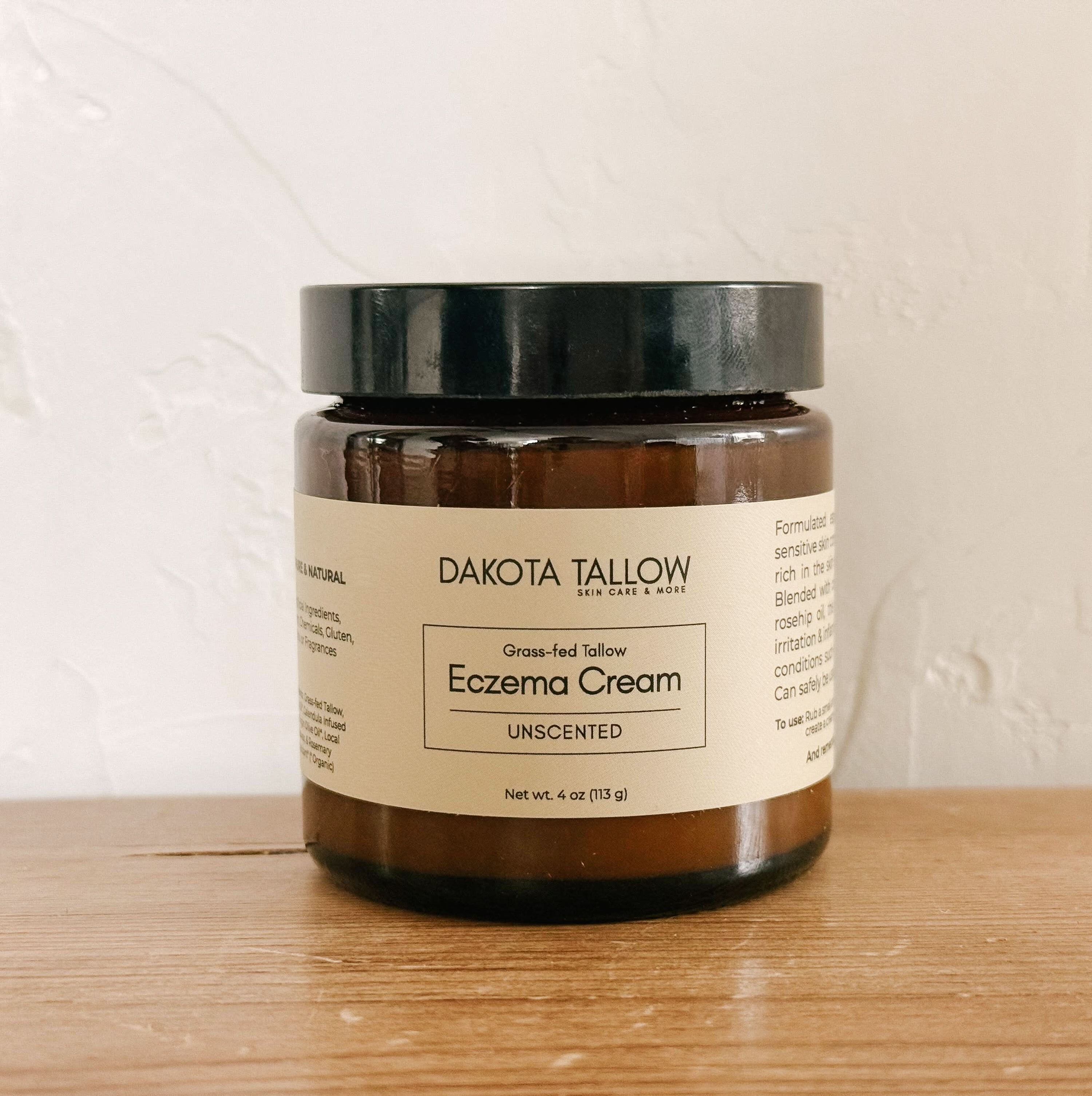 Dakota Tallow Eczema Line 4oz - Unscented Dakota Tallow Eczema Cream