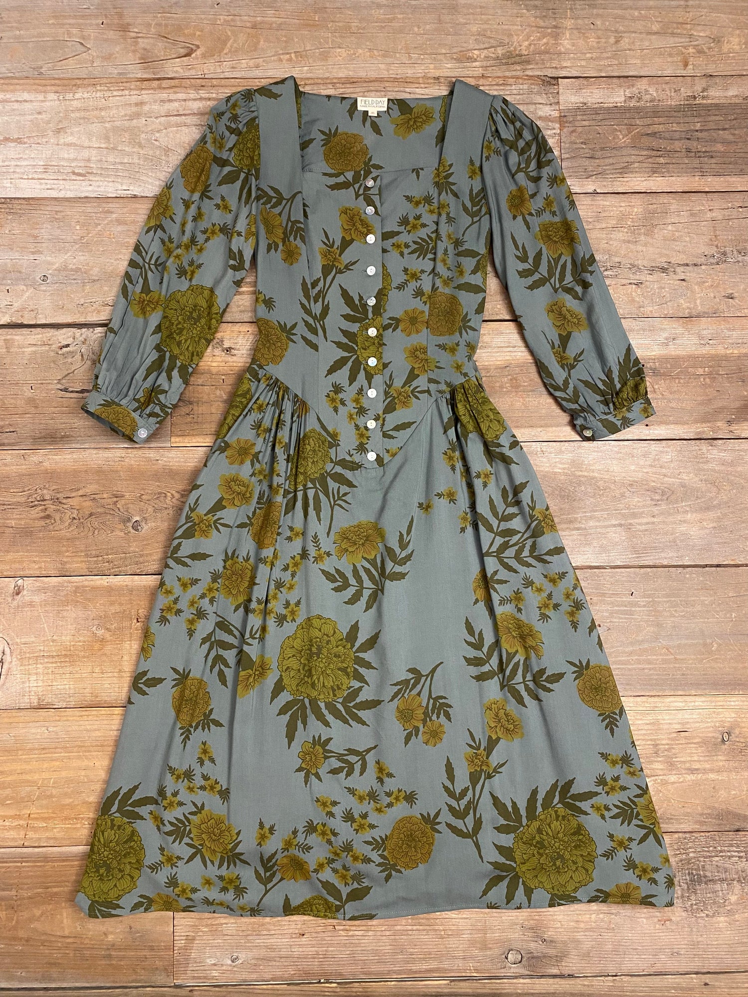 Field Day Dress Prairie Dress in Slate Marigold