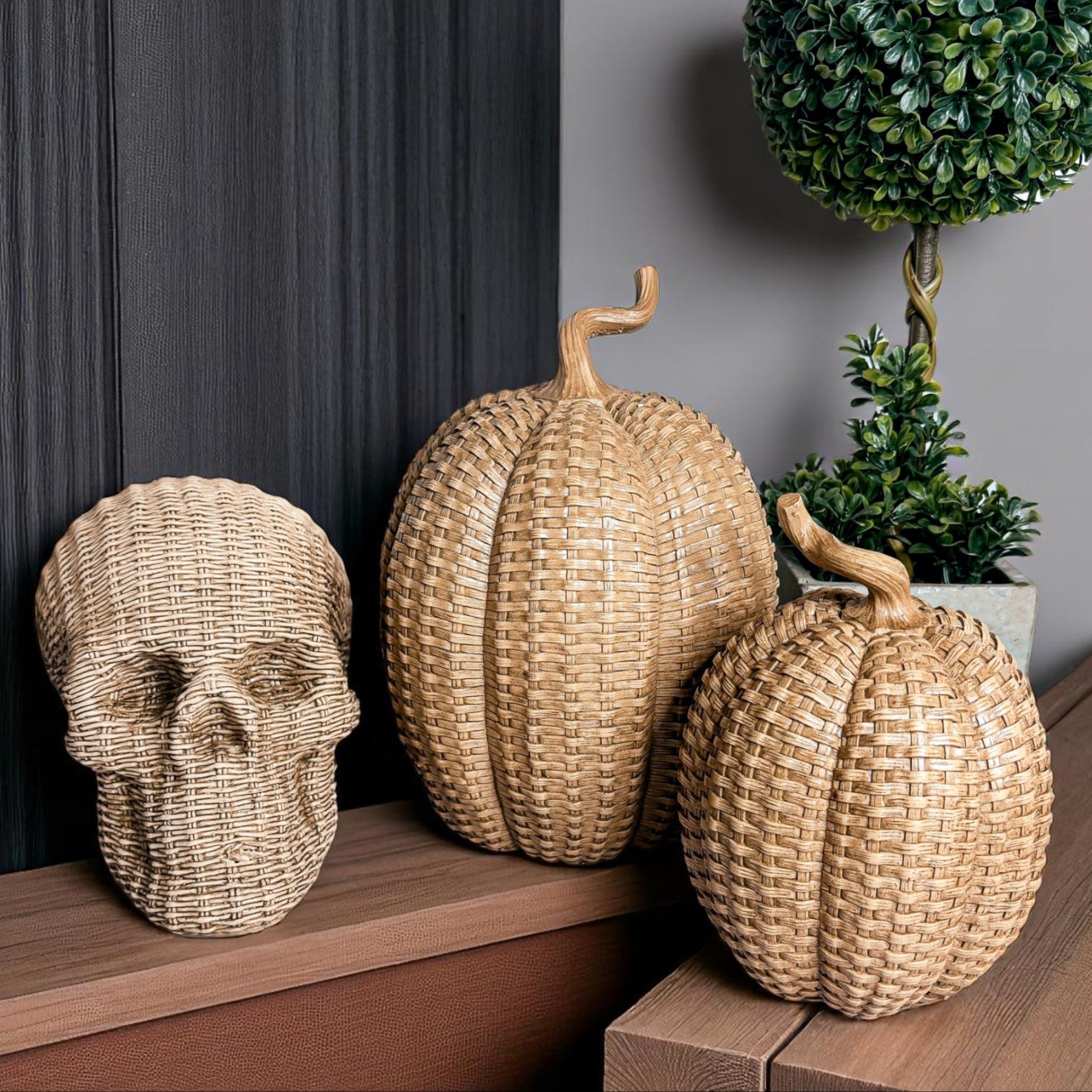 Rattan Pumpkins - My American Goods