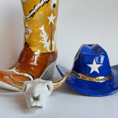 Ruby Clay Company Cowboy Hat Ceramic