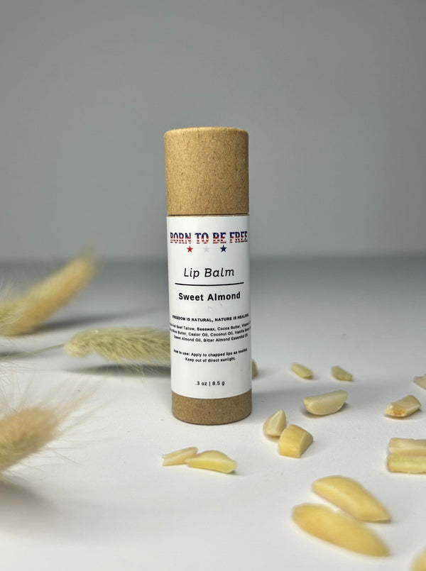 Born To Be Free Lip Balm 2-Pack (2 × .3 oz Push-Up Tubes) Sweet Almond Lip Balm