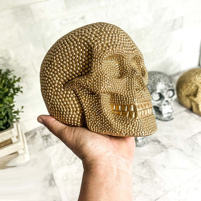 Gia Roma Halloween Resin Skull Gold