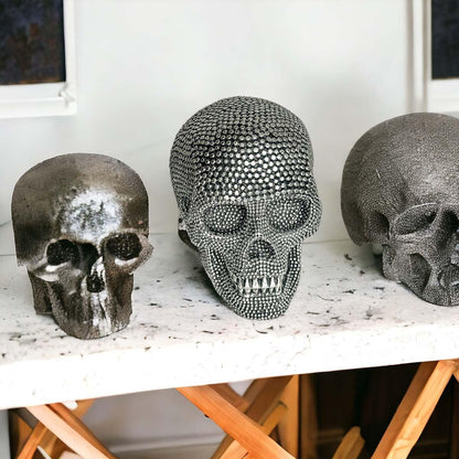 Gia Roma Halloween Resin Skull Gold