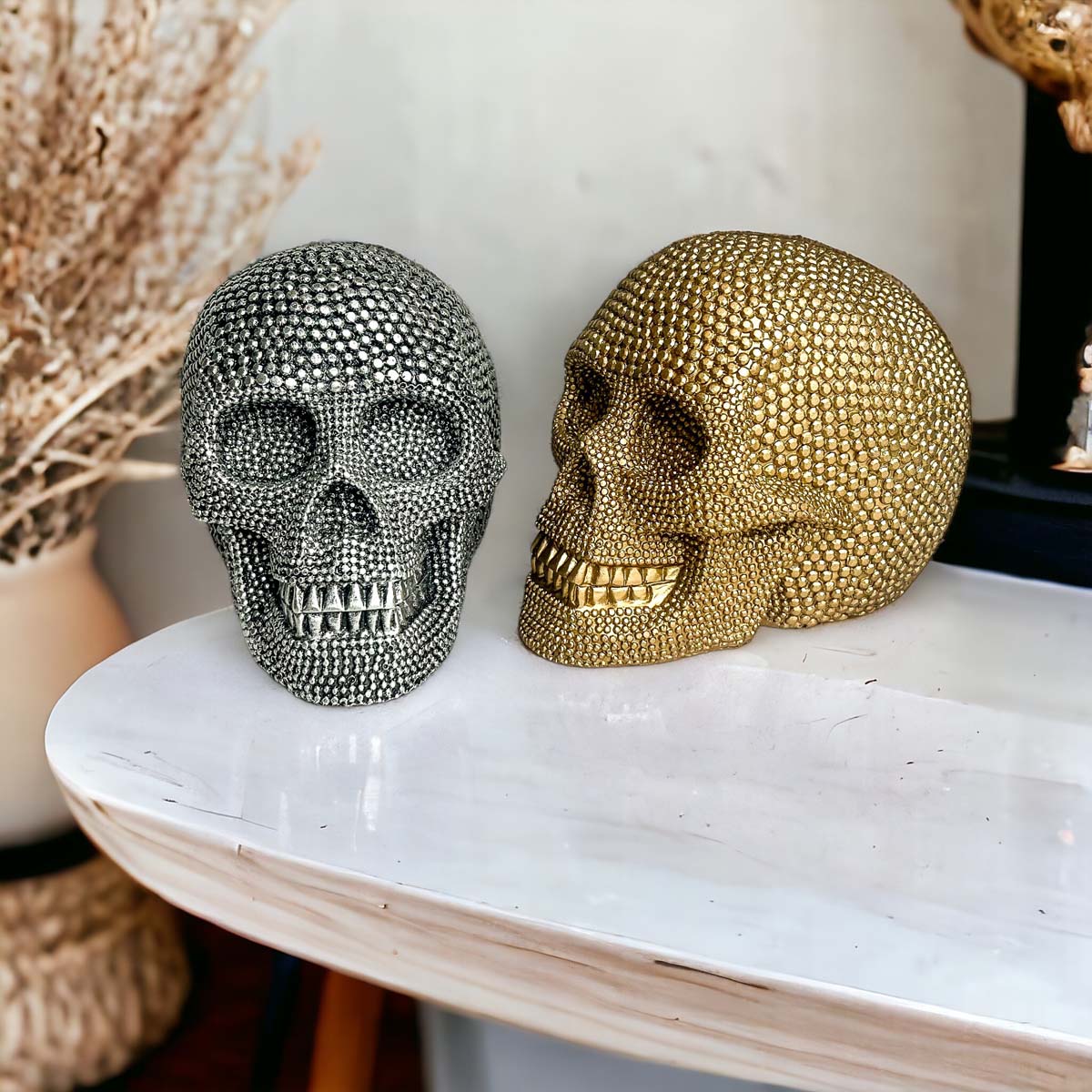 Resin Skull Gold - My American Goods