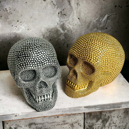 Gia Roma Halloween Resin Skull Gold