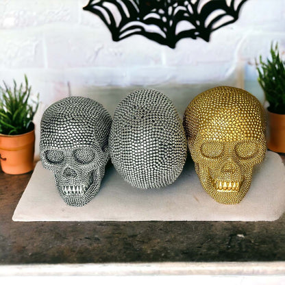 Gia Roma Halloween Resin Skull Gold