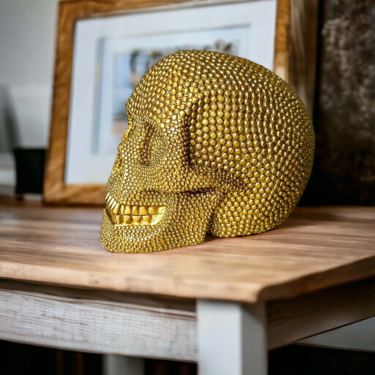 Resin Skull Gold - My American Goods