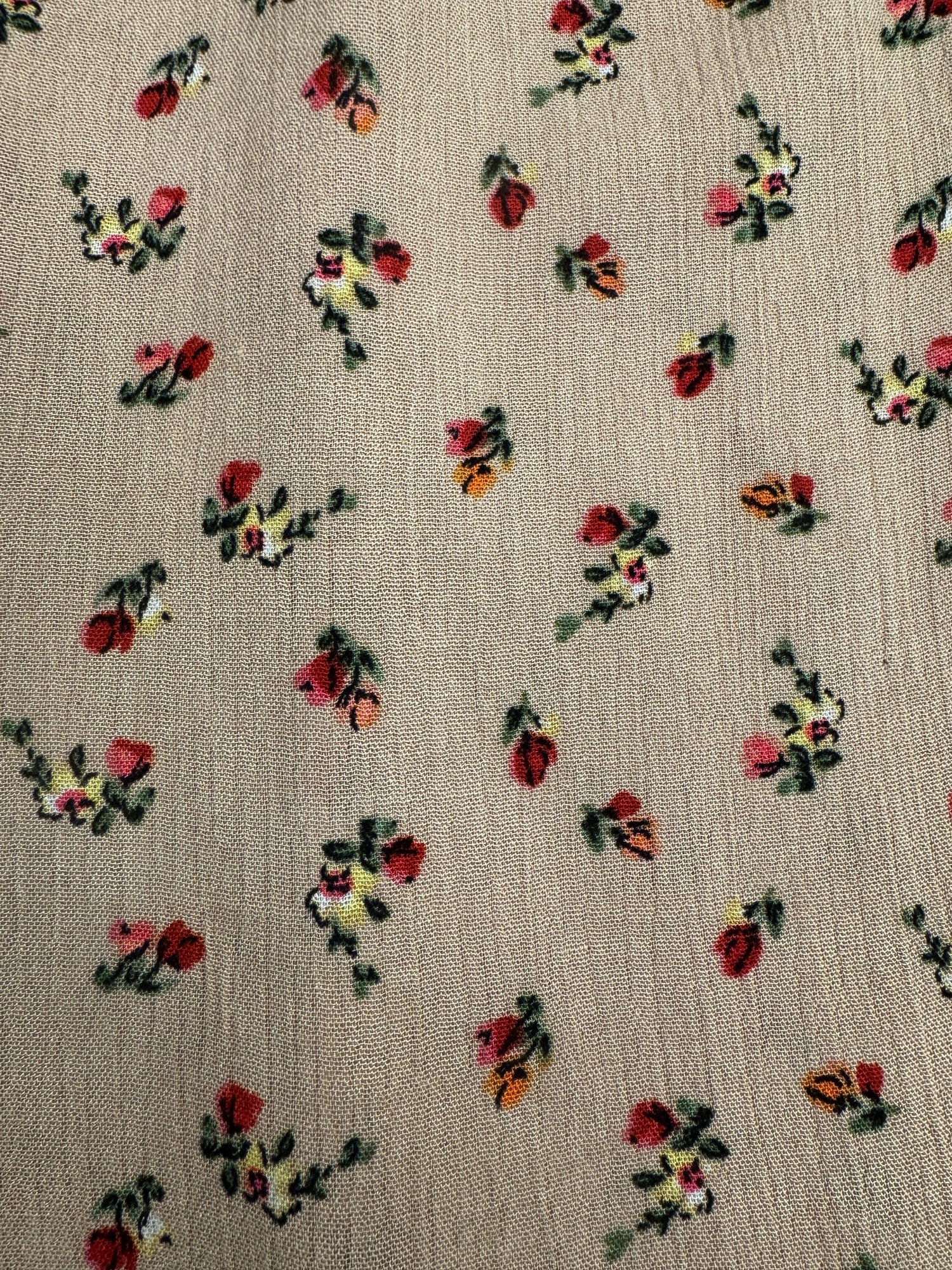 Trices Skirt in Sand Floral Crepe
