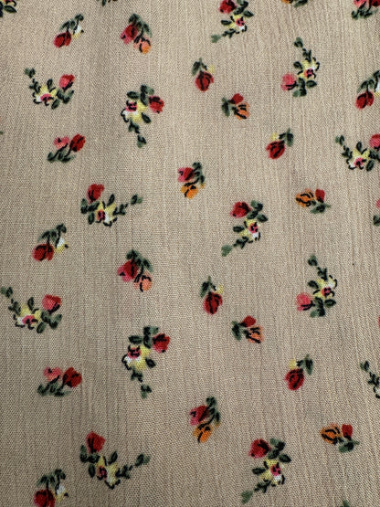 Trices Skirt in Sand Floral Crepe