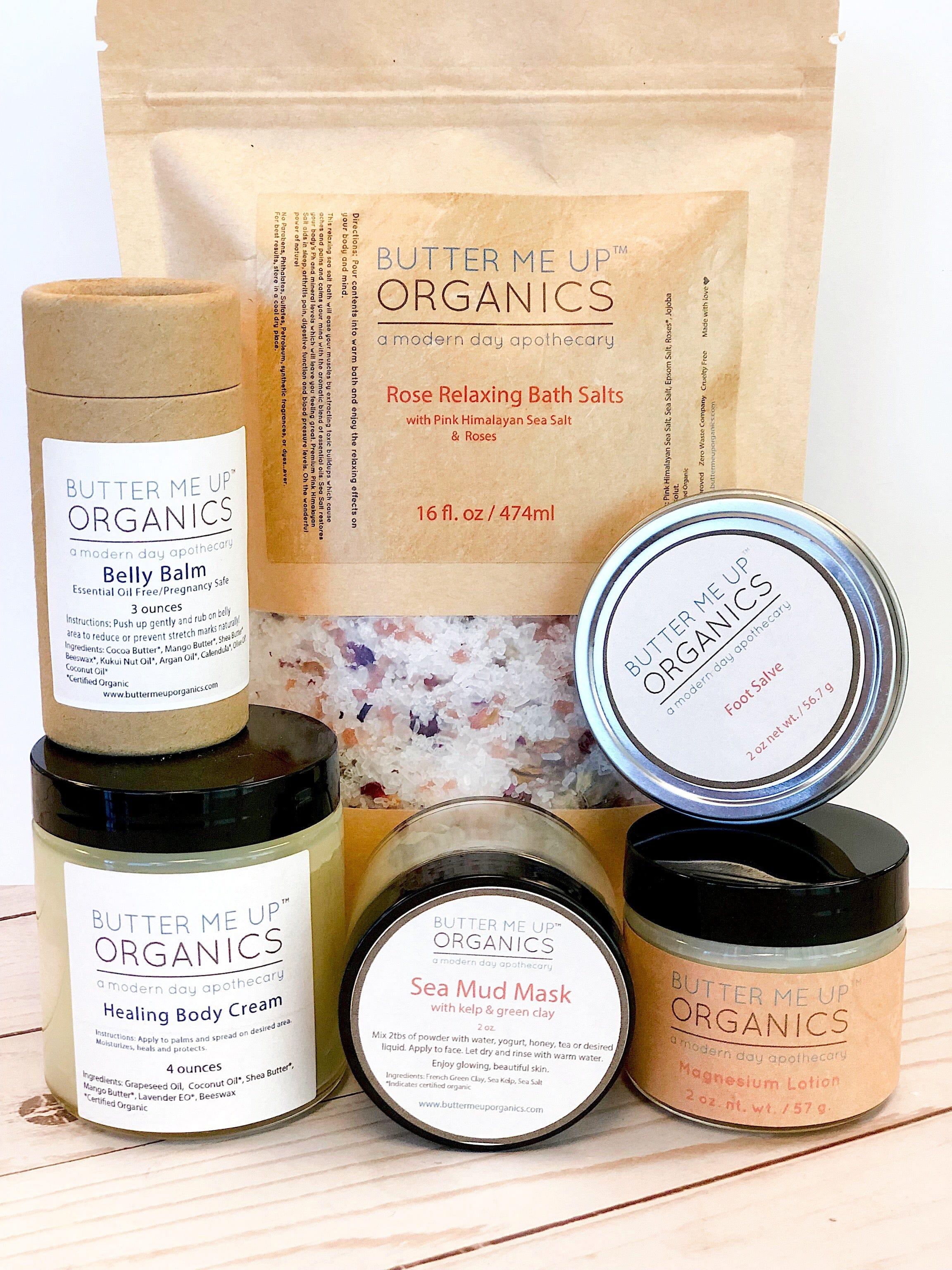 Butter Me Up Organics Body Expectant Mother Comfort Kit / Pregnancy Gift Set