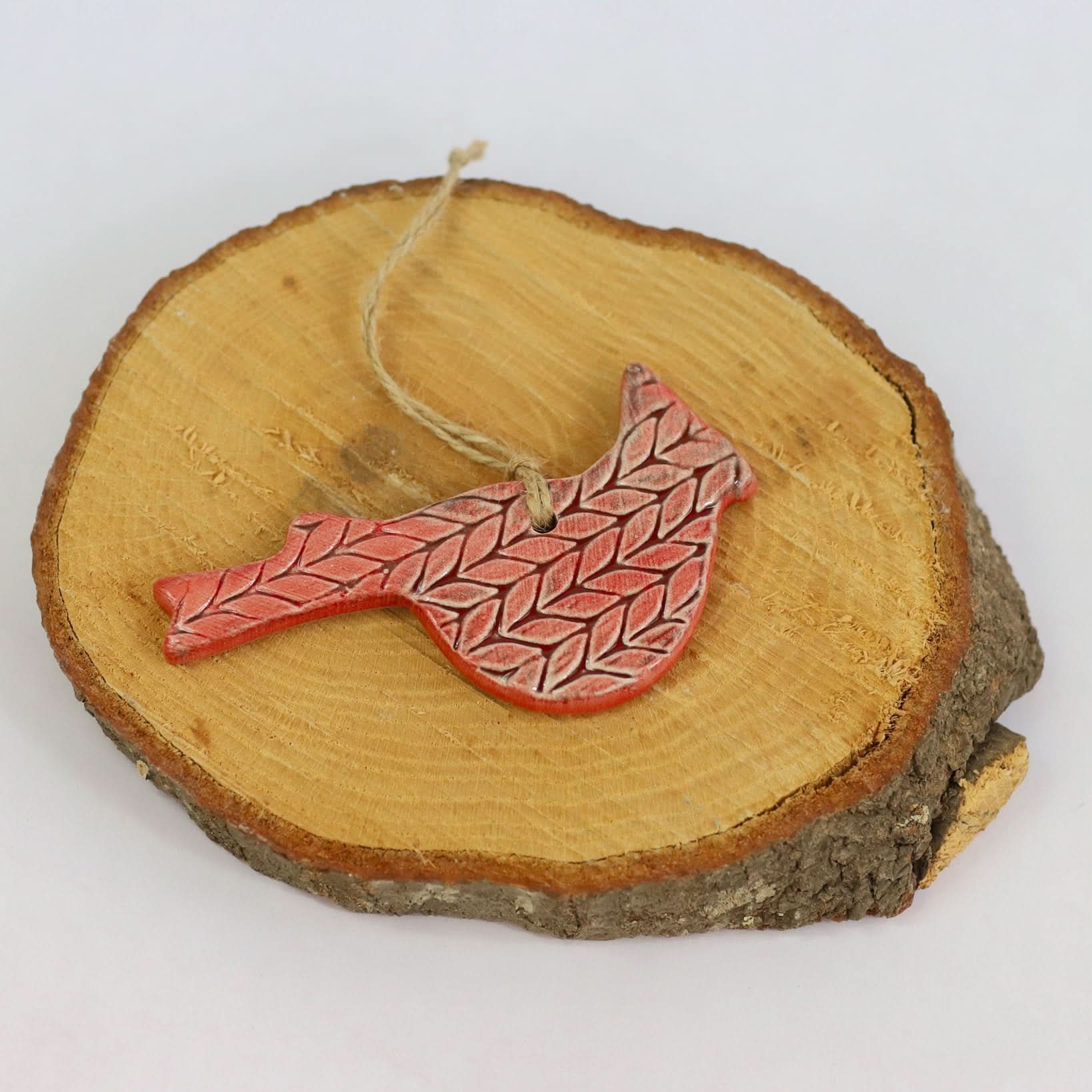 prodigalpottery Ceramic Cardnial Ornament