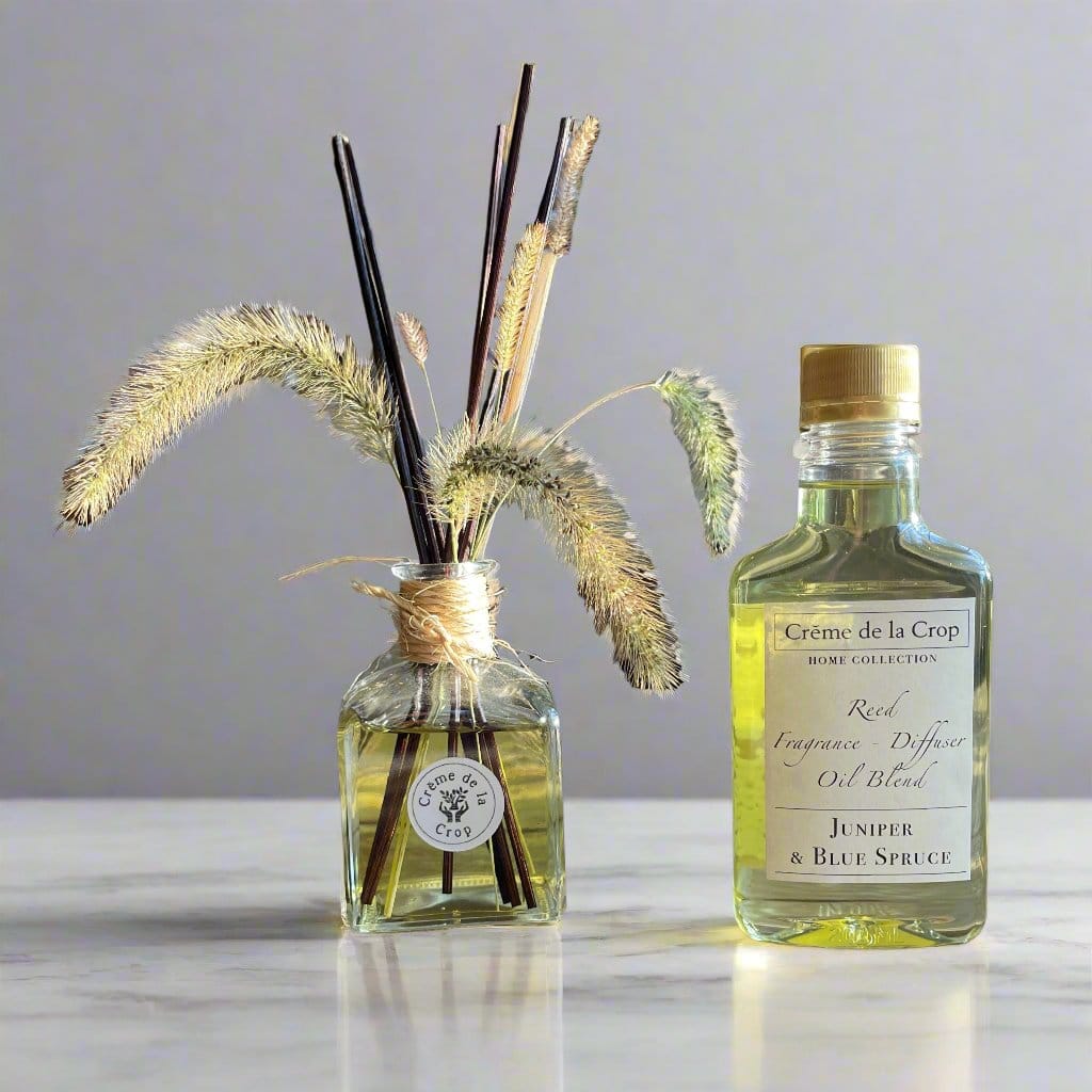 Creme de la Crop Reed Fragrance - Diffuser, Starter Kit - Juniper &amp; Blue Spruce
