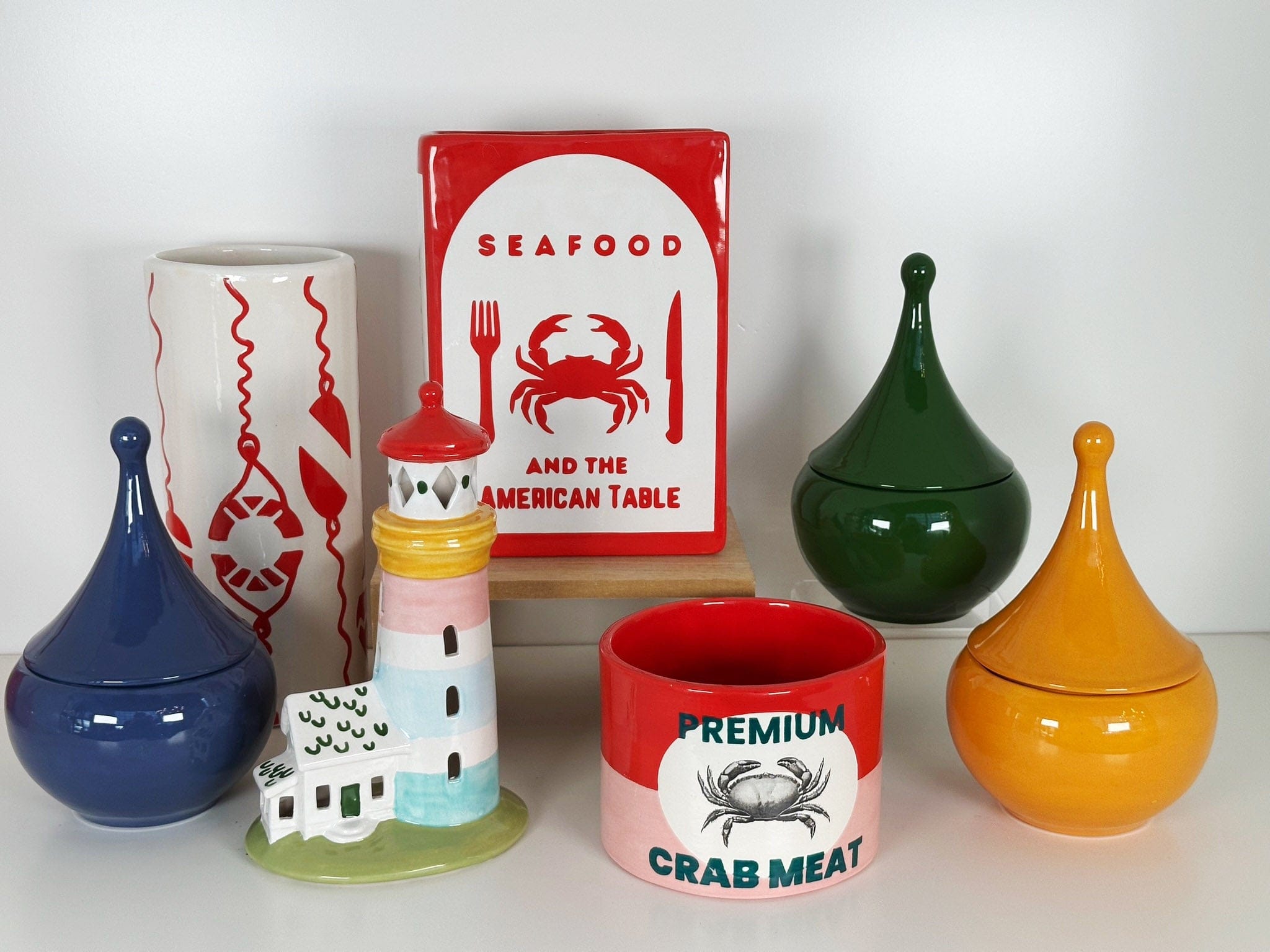 Ruby Clay Company "Canned" Crab Meat Vase