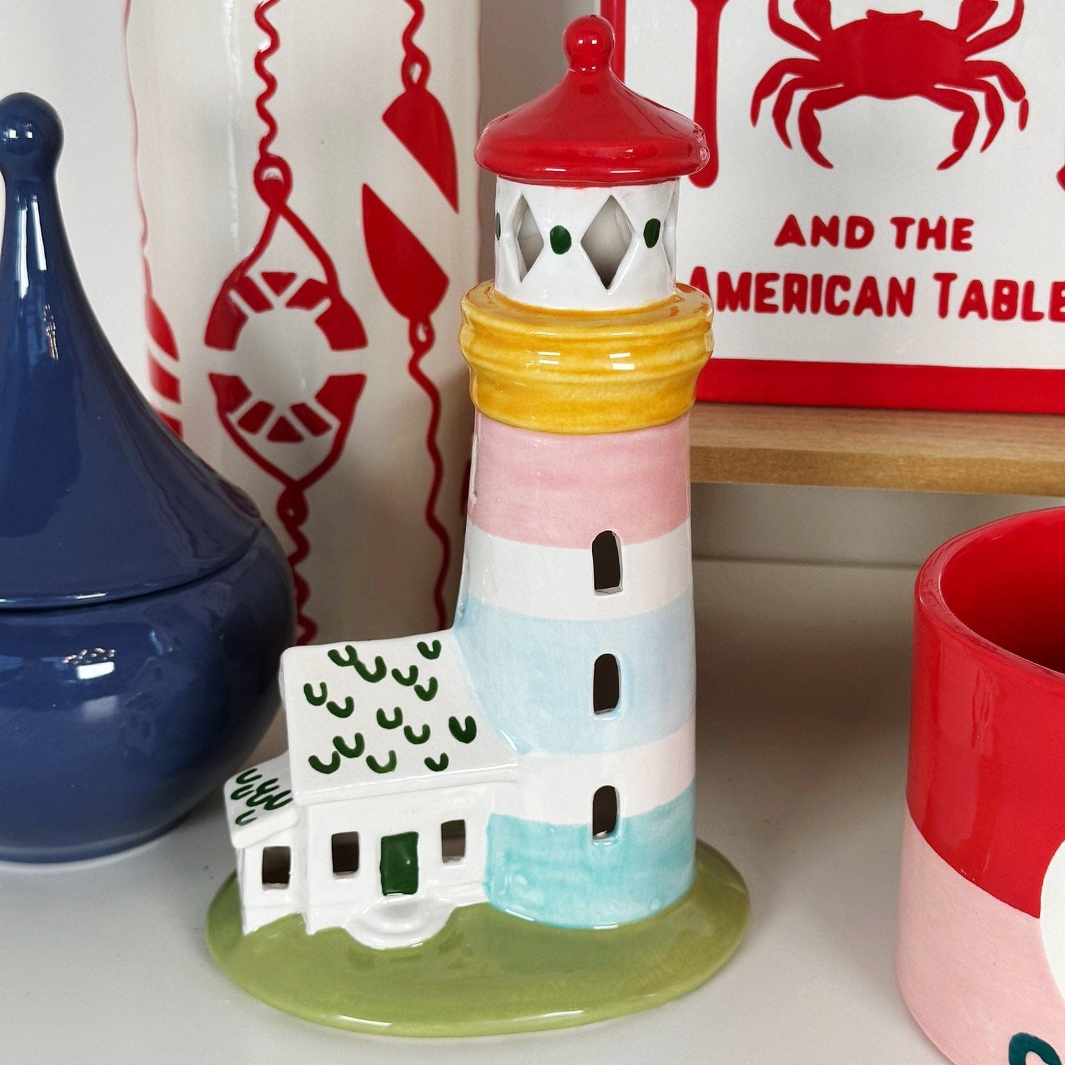 Ruby Clay Company Buoy &amp; Lifesaver Column Vase in 5 Colors