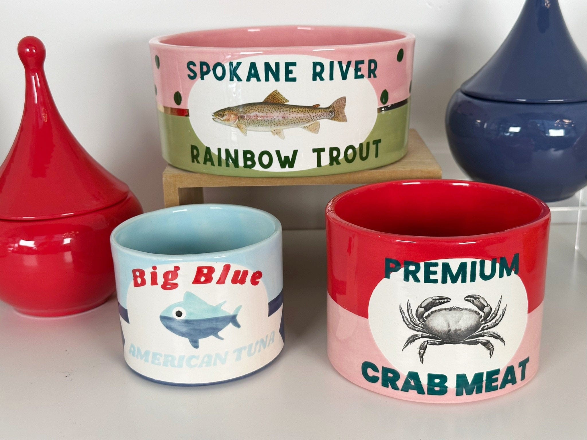 Ruby Clay Company "Canned" Rainbow Trout Vase