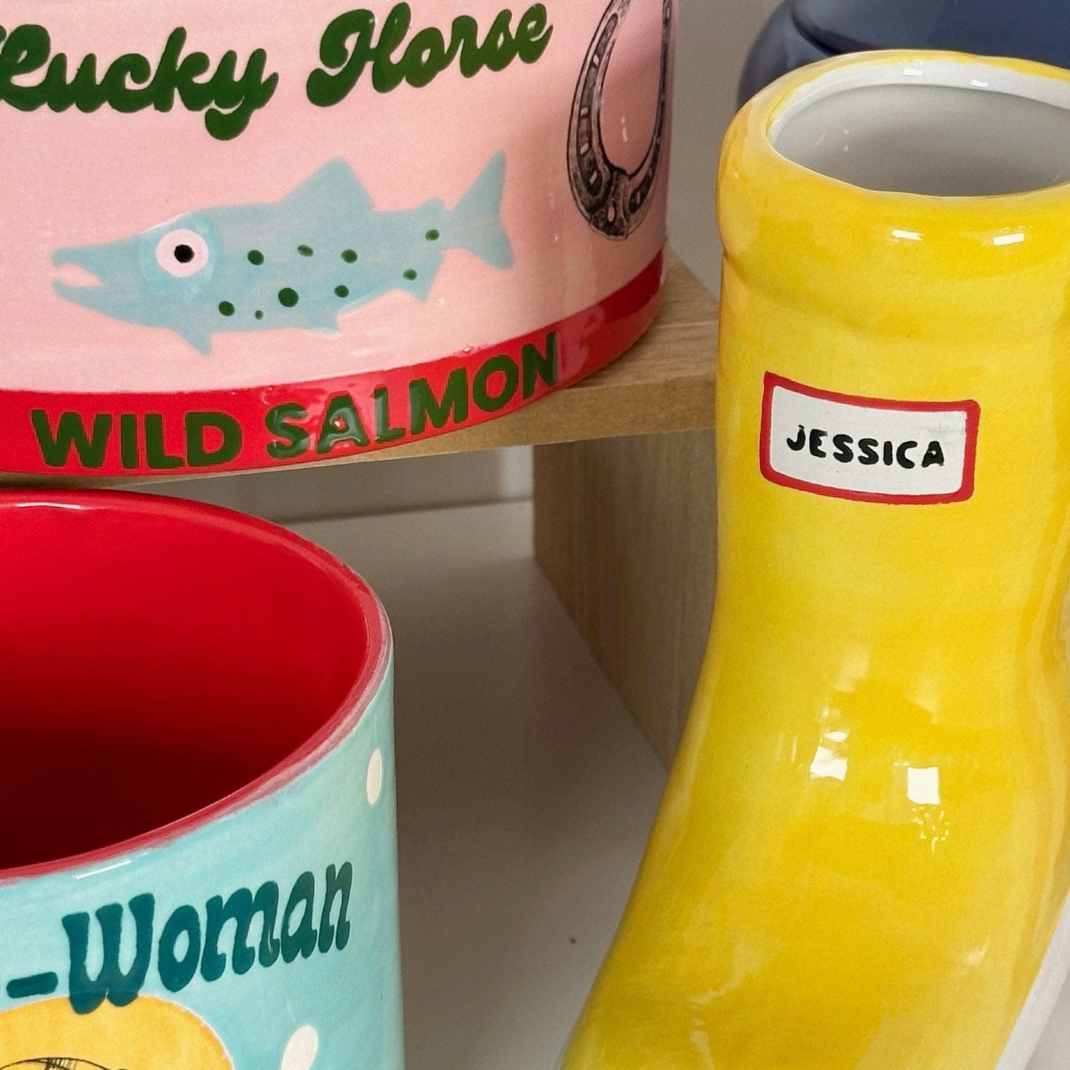 Ruby Clay Company "Canned" Cod Fish Vase