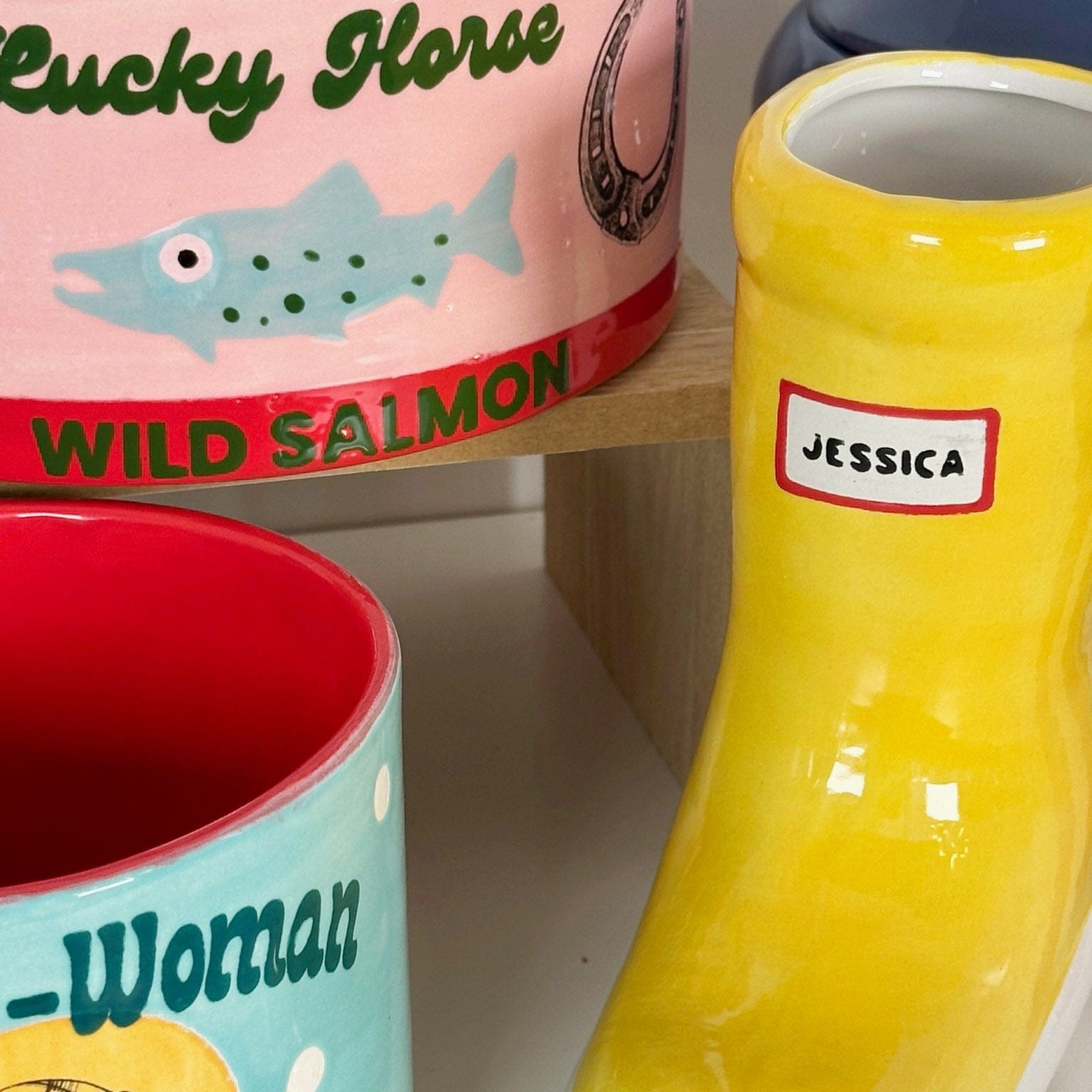 Ruby Clay Company "Canned" Cod Fish Vase