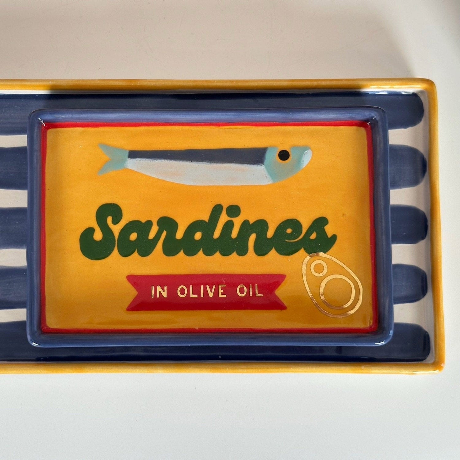 Ruby Clay Company "Canned" Sardine Tray in Yellow