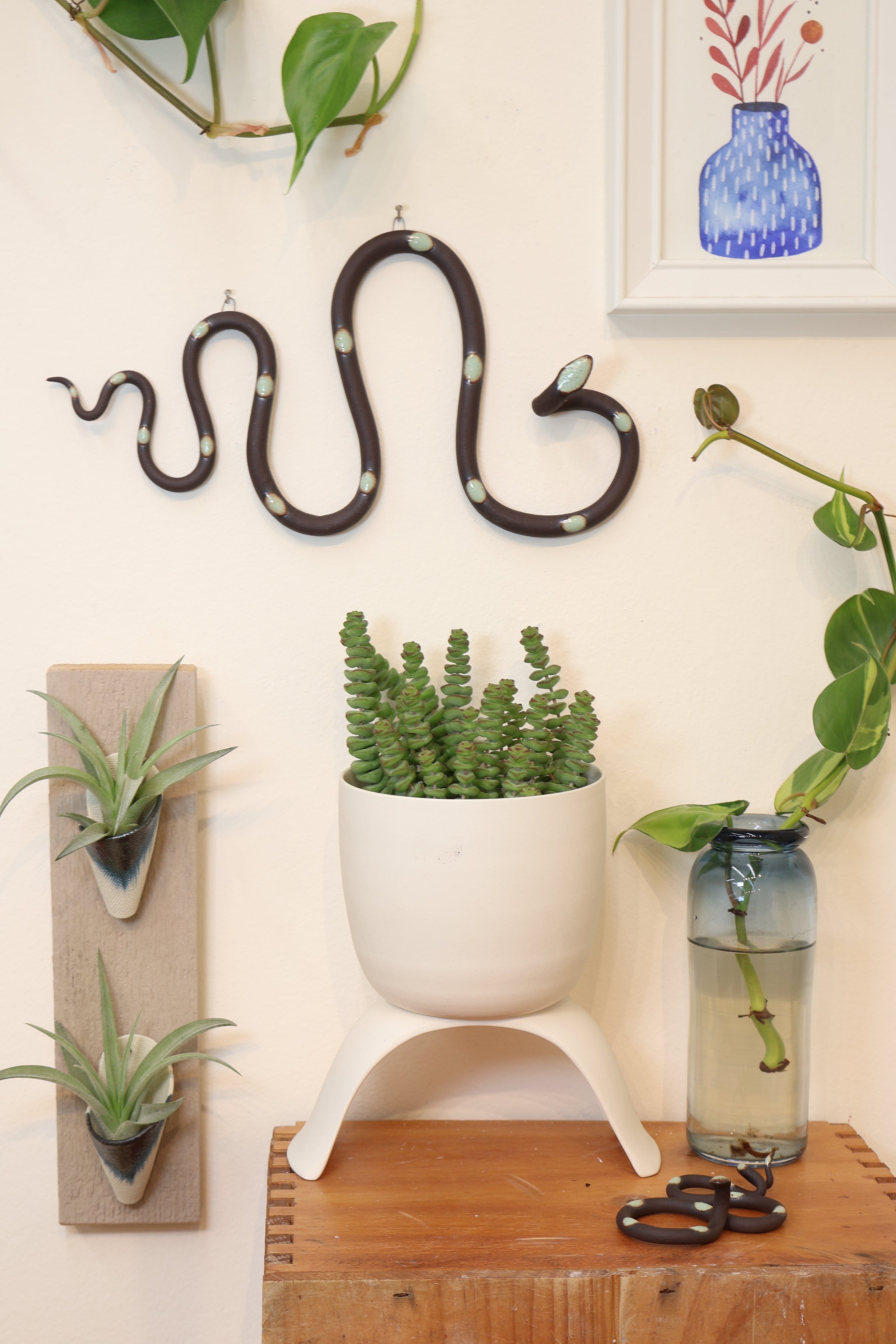 Horizontal Ceramic Wall Snake
